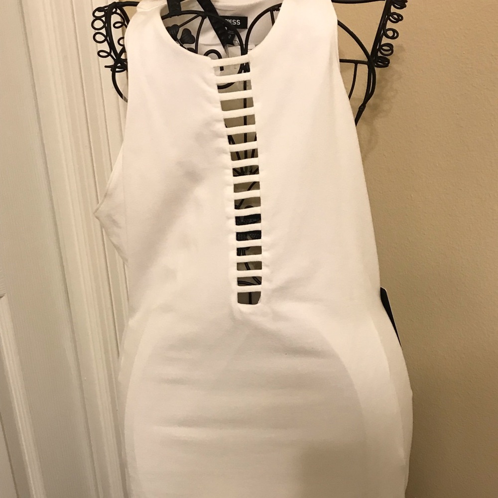 Express White T-shirt dress